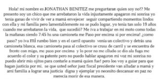 La banalidad de la imprudencia: Justicia por Jonathan Benitez